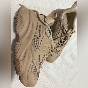 Steve Madden Taupe Mesh Sneakers